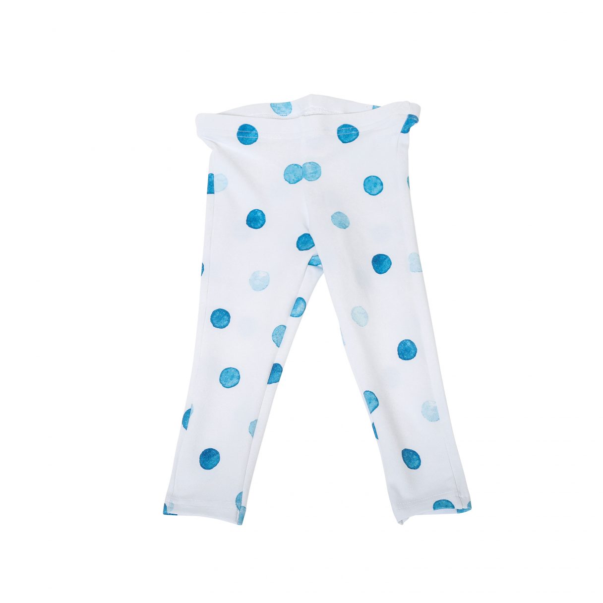 Baby leggings organic cotton blue dots