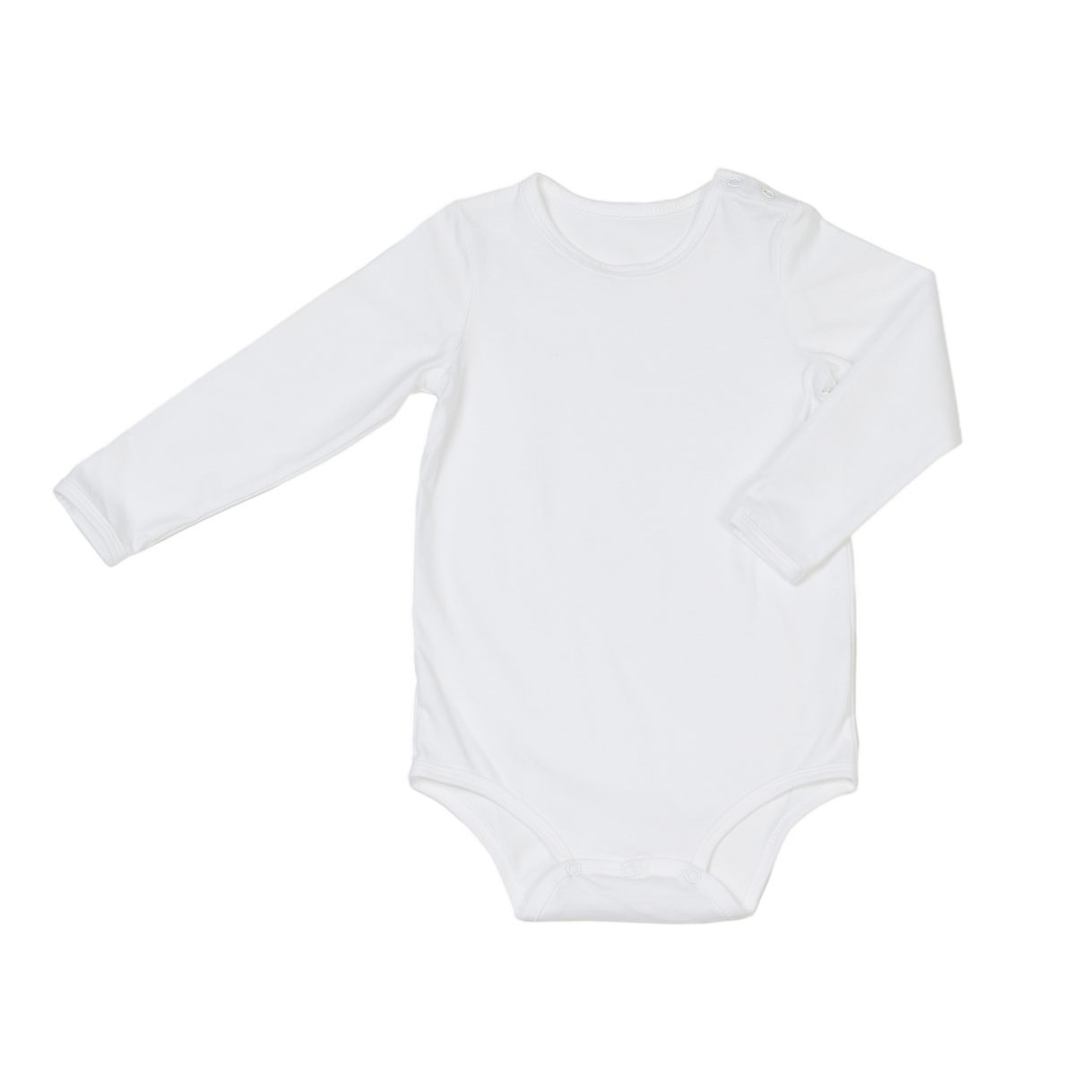 Organic cotton baby bodysuit white