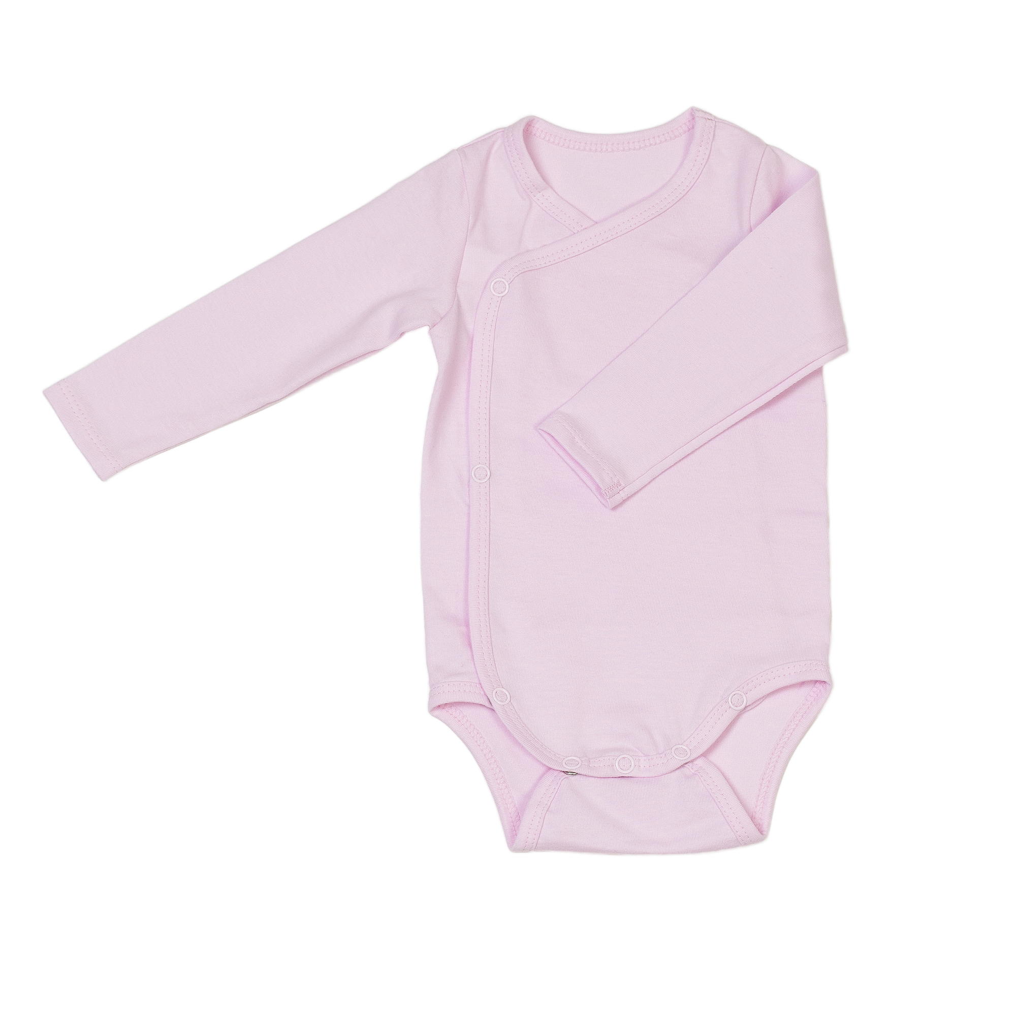 Newborn organic cotton baby bodysuit pink
